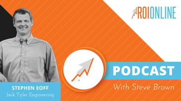 The ROI Online podcast graphic of Stephen Eoff 