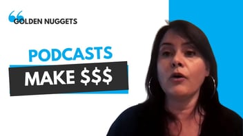 podcast make money thumbnail on white back ground